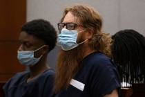 Mark Moden, 46, appears in court at the Regional Justice Center on Tuesday, June 8, 2021, in La ...