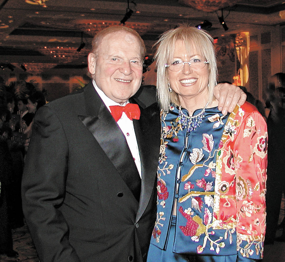 Sheldon Adelson and his wife Dr. Miriam Adelson pose for a photo during the Milton I. Schwartz ...
