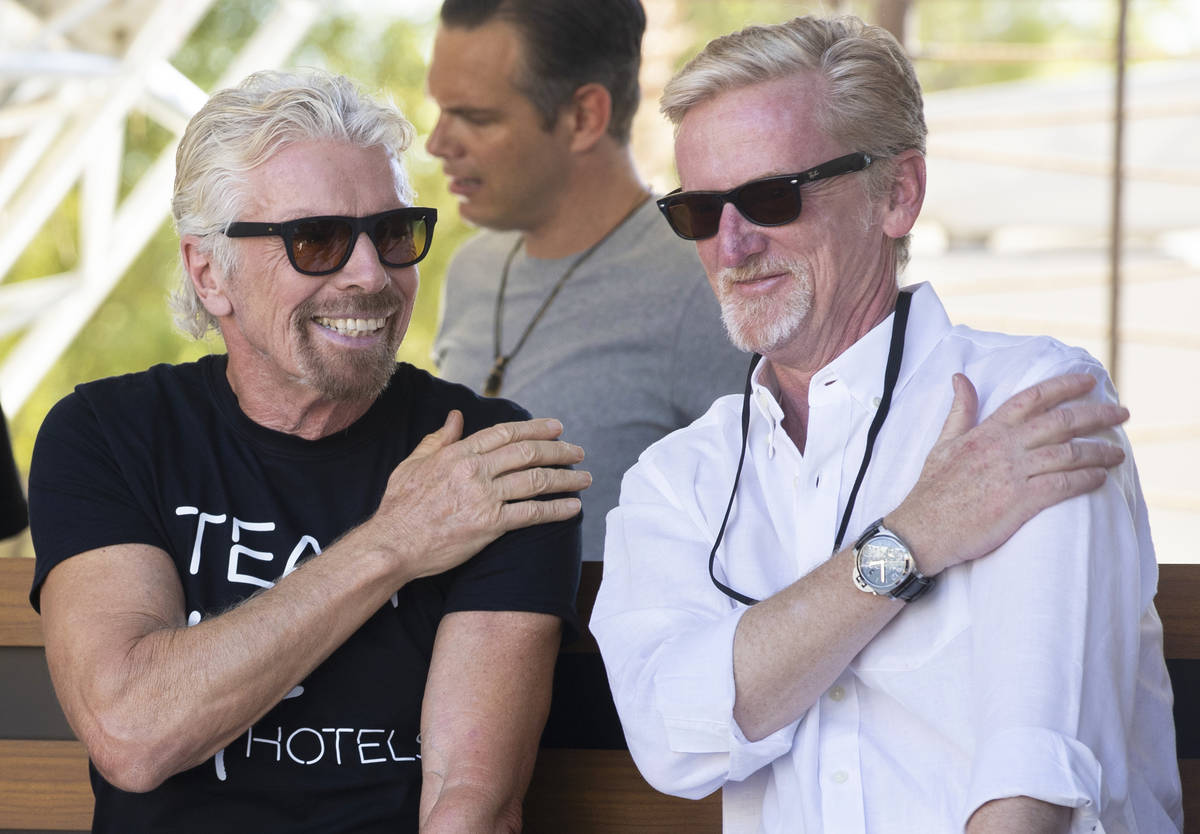 Sir Richard Branson, left, founder of Virgin Group, and James Bermingham, chief executive offic ...