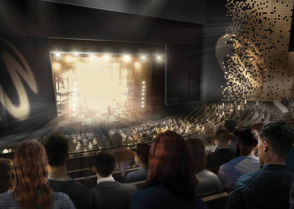 The 13,550-square-foot stage at The Theatre will be one of the biggest on The Strip. (Resorts W ...