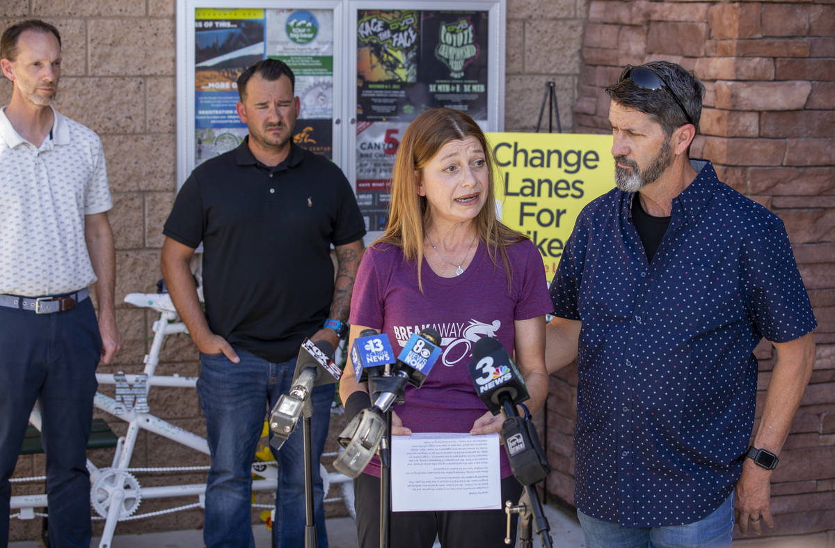 Angela Ahmet with Pat Treichel of Ghost Bikes talk about the work being done to improve bicycle ...