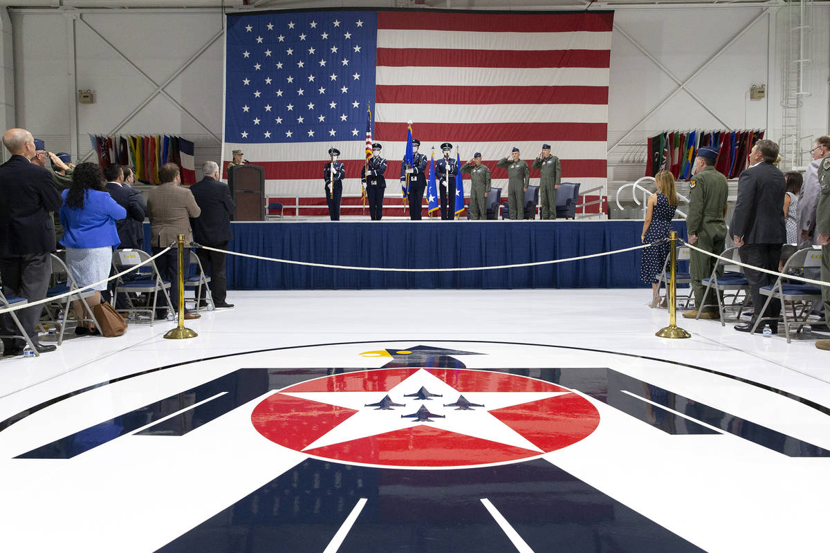 A ceremony to welcome Maj. Gen. Case Cunningham as the new commander of the U.S. Air Force Warf ...