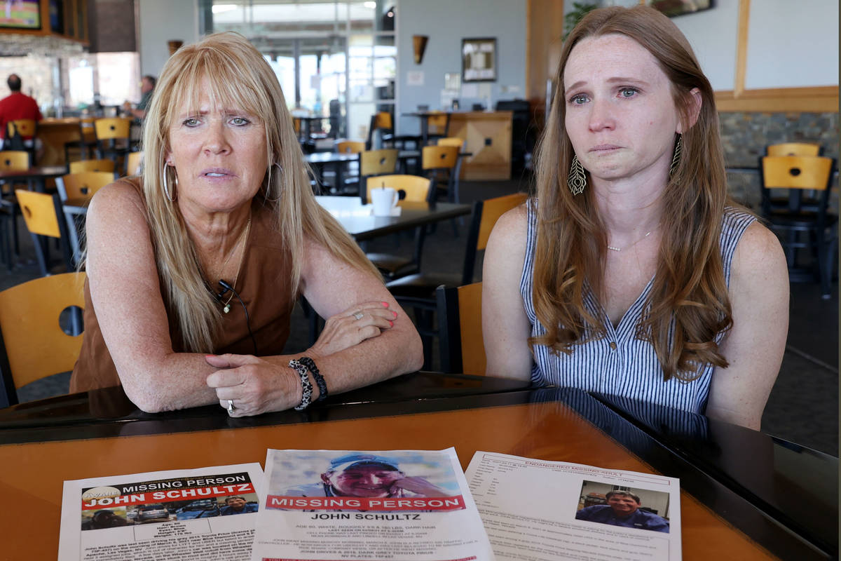 John Schultz's wife, Barbara Schultz, left, and daughter, Nicole Doering, talk about their miss ...