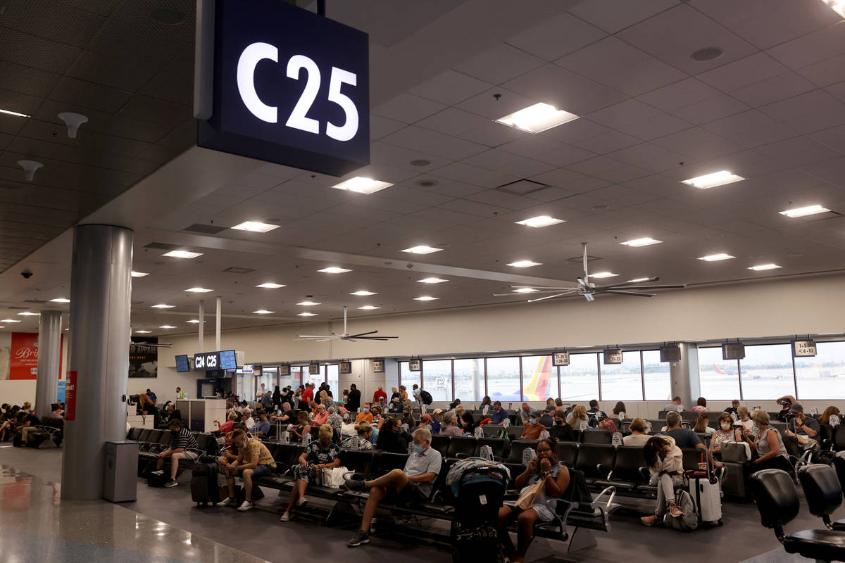 The renovated C Concourse at Terminal 1 in McCarran International Airport in Las Vegas Wednesda ...