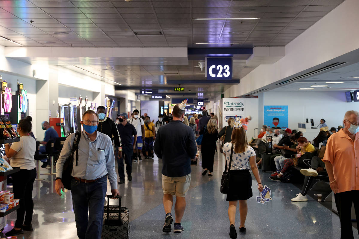 The renovated C Concourse at Terminal 1 in McCarran International Airport in Las Vegas Wednesda ...