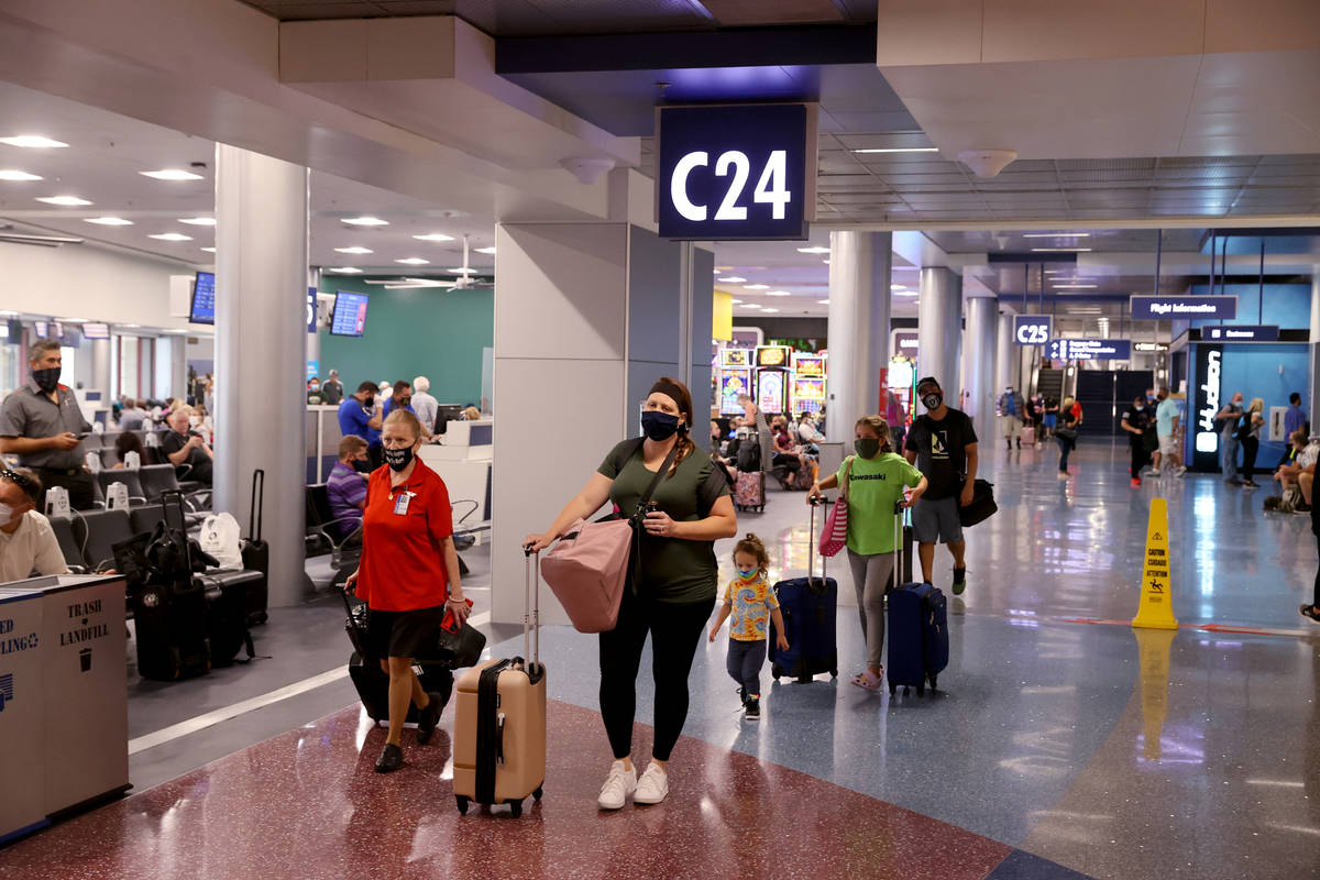 The renovated C Concourse at Terminal 1 in McCarran International Airport in Las Vegas Wednesda ...