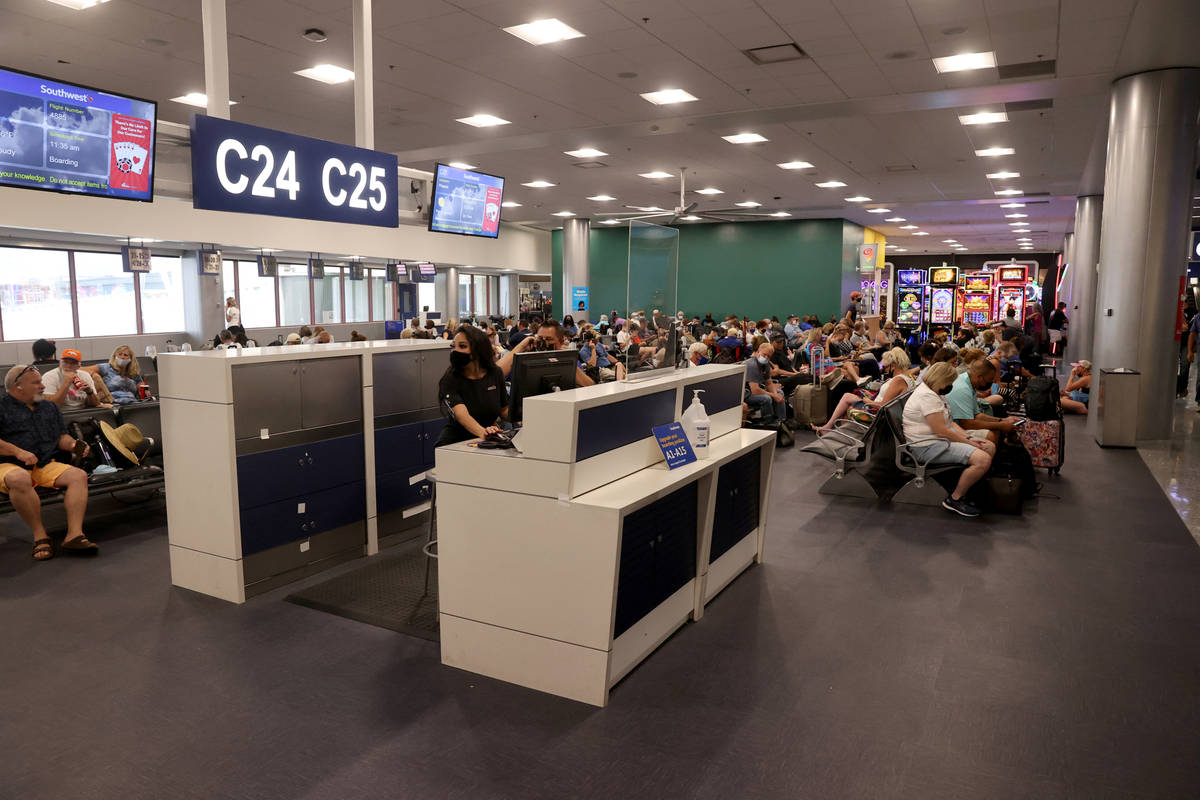 The renovated C Concourse at Terminal 1 in McCarran International Airport in Las Vegas Wednesda ...