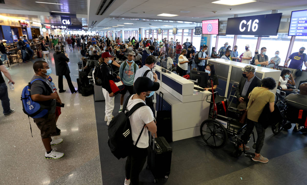 The renovated C Concourse at Terminal 1 in McCarran International Airport in Las Vegas Wednesda ...