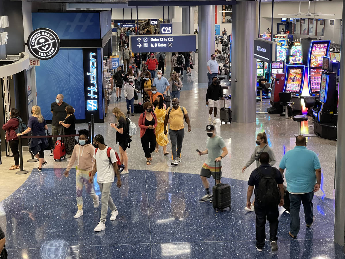 The renovated C Concourse at Terminal 1 in McCarran International Airport in Las Vegas Wednesda ...