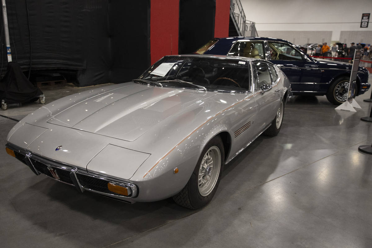 Frank Sinatra's 1970 Maserati Ghibli is showcased in the Barrett-Jackson auction at the Las Veg ...