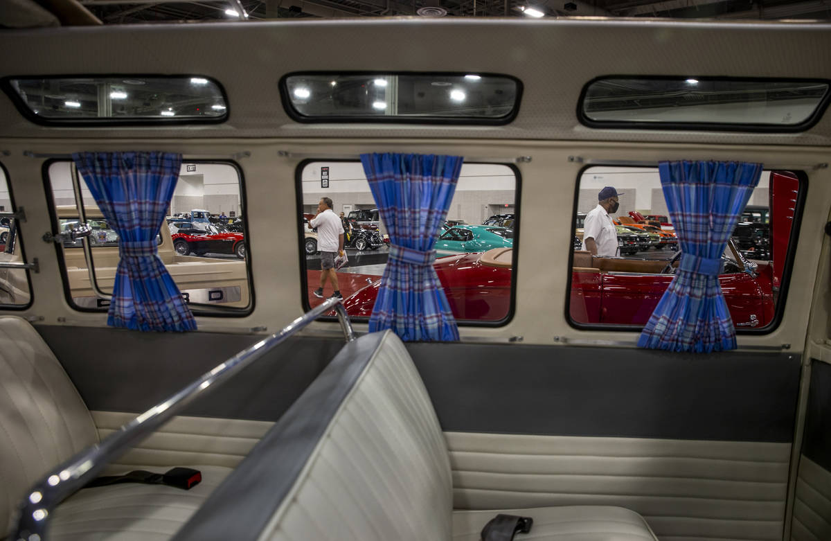 Interior of a 1973 Volkswagen 23-Window Re-Creation Bus for sale during the Barrett-Jackson col ...