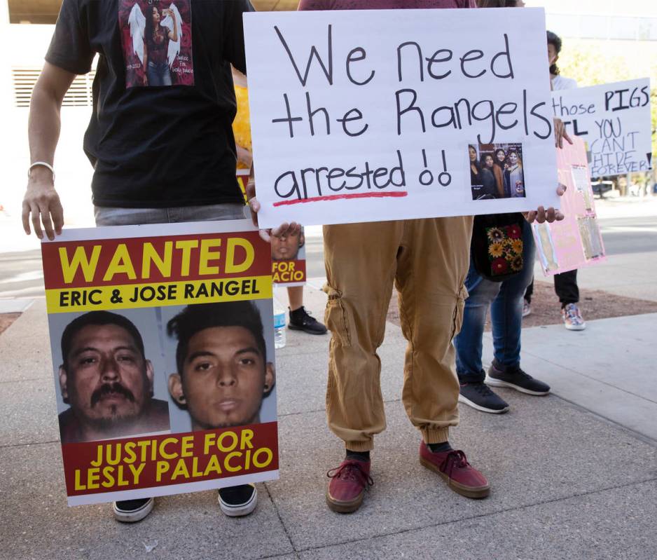 People participate in a protest to call for justice in the Lesly Palacio murder case, at the Re ...