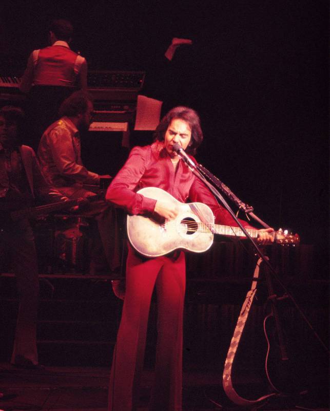 Neil Diamond opens the Aladdin Theater for the Performing Arts on July 2, 1976. By Jessie East ...