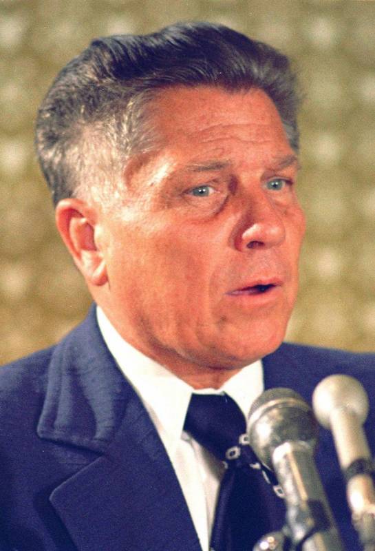 Jimmy Hoffa, the former Teamsters Union president, is shown in this 1974 file photo before his ...