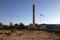 The world's tallest thermometer in Baker, Calif. (Las Vegas Review-Journal)