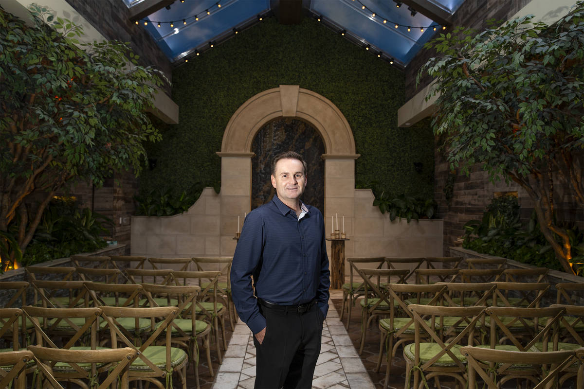 Donne Kerestic, CEO of Chapel of the Flowers, at the Las Vegas Boulevard wedding venue on Frida ...