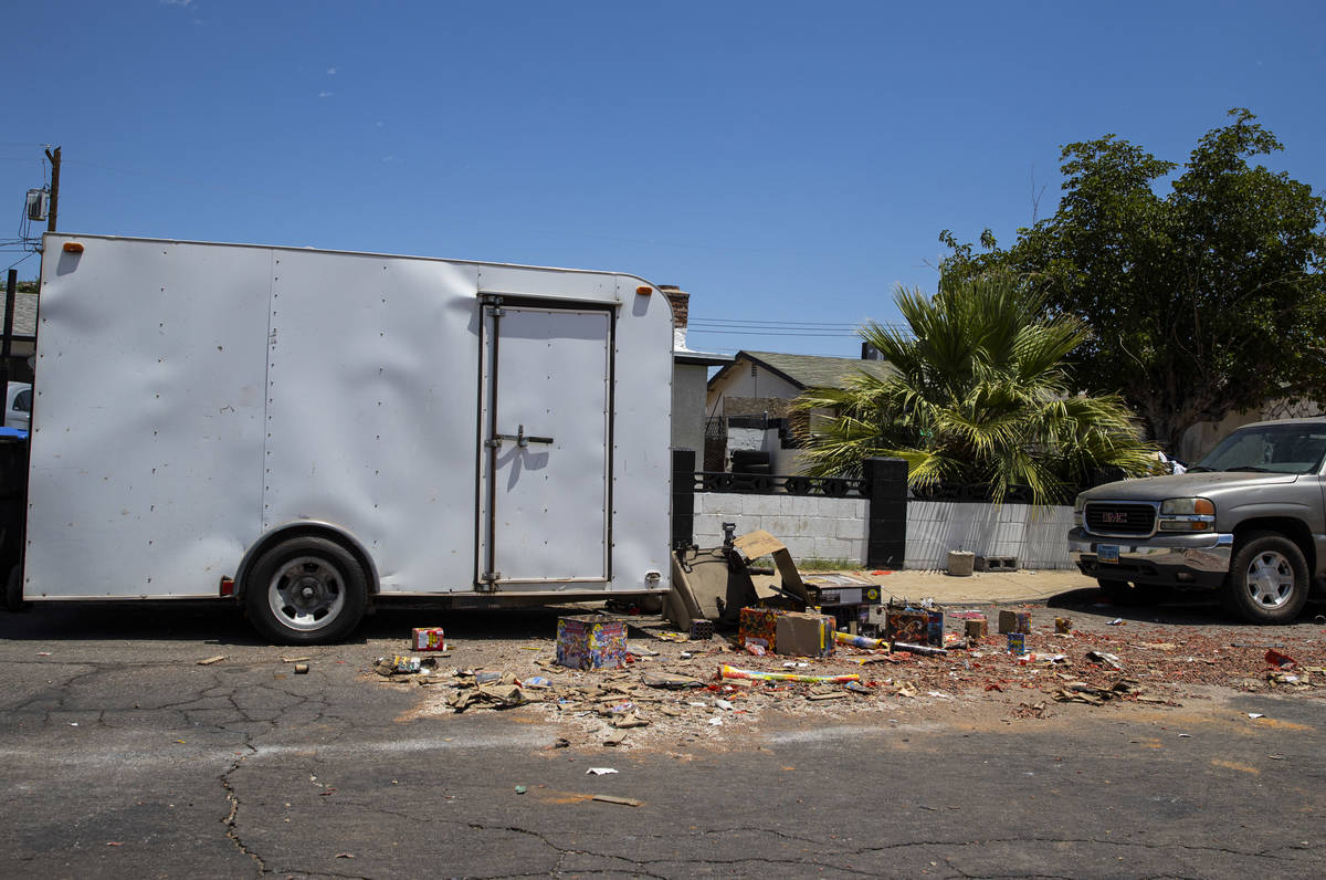 A view of the 1200 block of West Helen Avenue, where over half a dozen people were shot and two ...