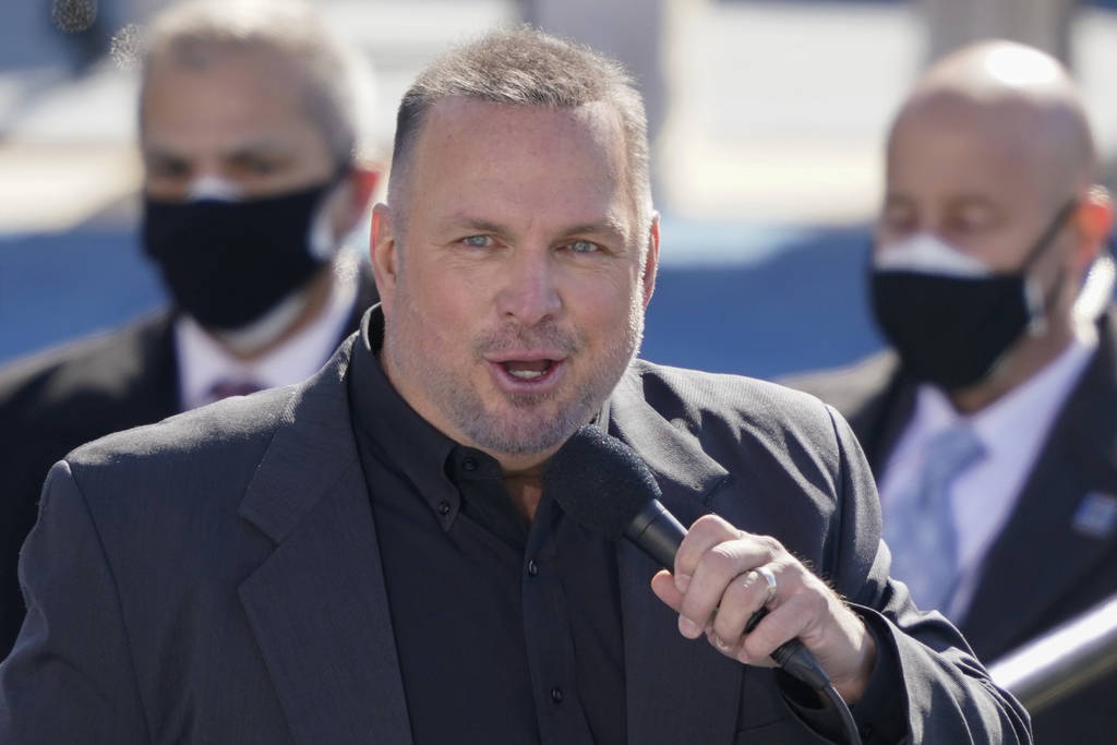 Country singer Garth Brooks performs during the 59th Presidential Inauguration at the U.S. Capi ...