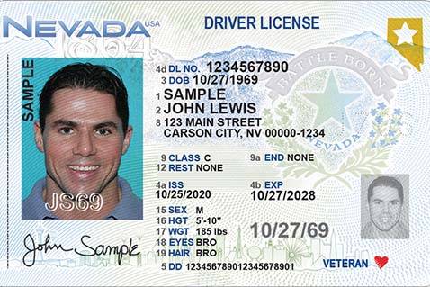 The Nevada Department of Motor Vehicles will roll out a new driver’s license design Monday. T ...