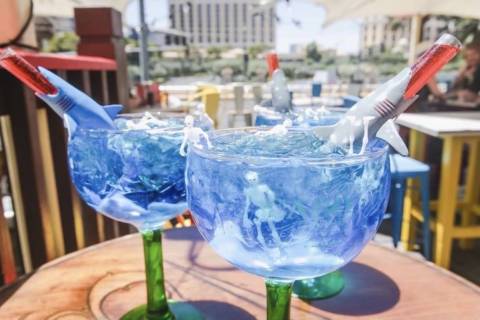 The Shark Tank cocktail is available at Cabo Wabo Cantina at the Miracle Mile Shops durig Shark ...
