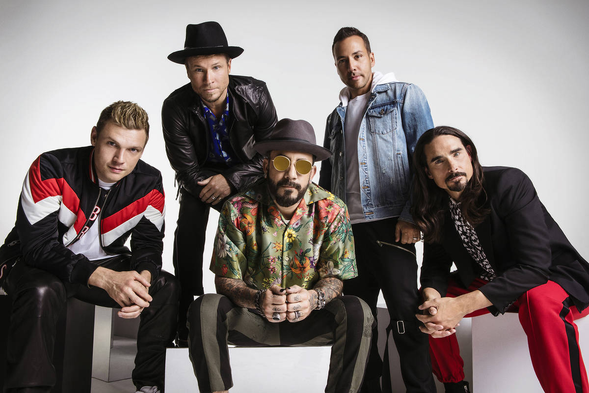 Backstreet Boys, from left, Nick Carter, Brian Littrell, AJ McLean, Howie Dorough and Kevin Lit ...