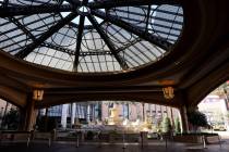 The porte cochere at the Palazzo on the Strip in Las Vegas Wednesday, March 3, 2021. (K.M. Cann ...