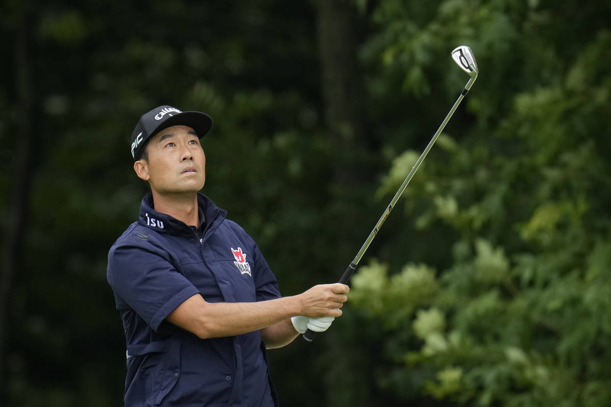 Kevin Na hits on the sixth fairway during the final round of the John Deere Classic golf tourna ...
