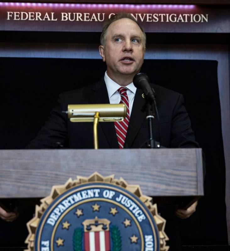 Special Agent in Charge Aaron Rouse of the FBI's Las Vegas field office speaks about a global l ...