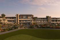This artist's rendering shows what the 555-acre luxury golf resort community's club house will ...