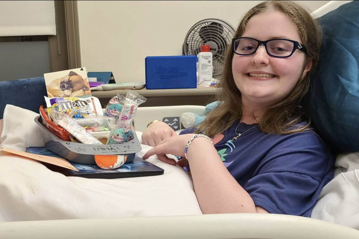 Emma Burkey at medical facilities at Loma Linda University. (Burkey Family)