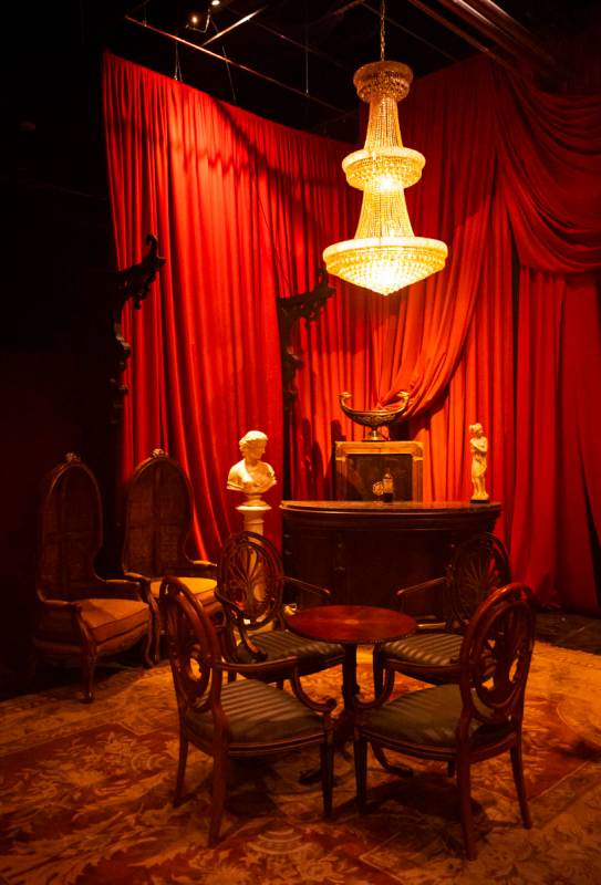 A Victorian-era styled room is seen during a tour of Lost Spirits Distillery, an immersive expe ...