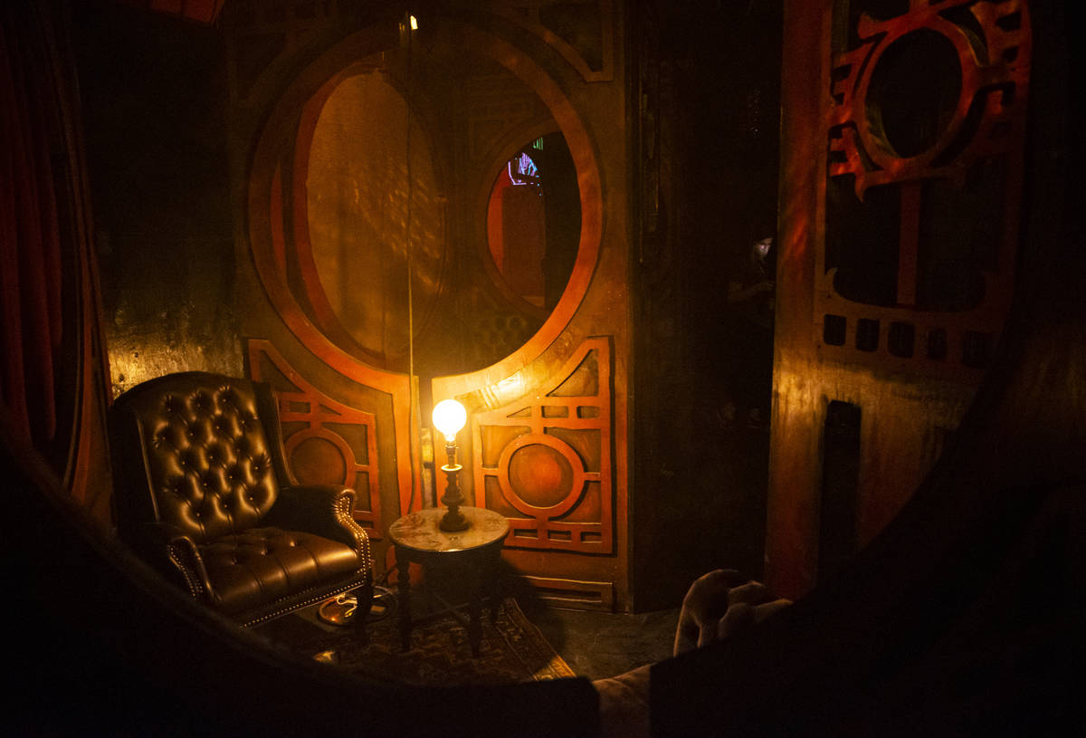 A look inside The Dorian Gray room during a tour of Lost Spirits Distillery, an immersive exper ...