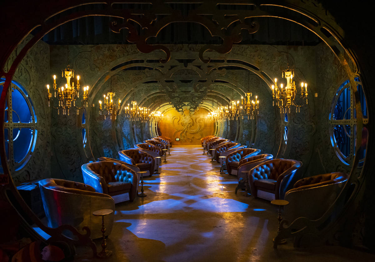 A tasting room inspired by "20,000 Leagues Under The Sea" is seen during a tour of Lost Spirits ...