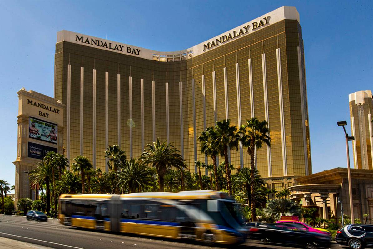 The Mandalay Bay nearly two years after a mass shooting occurred from there on the Las Vegas St ...