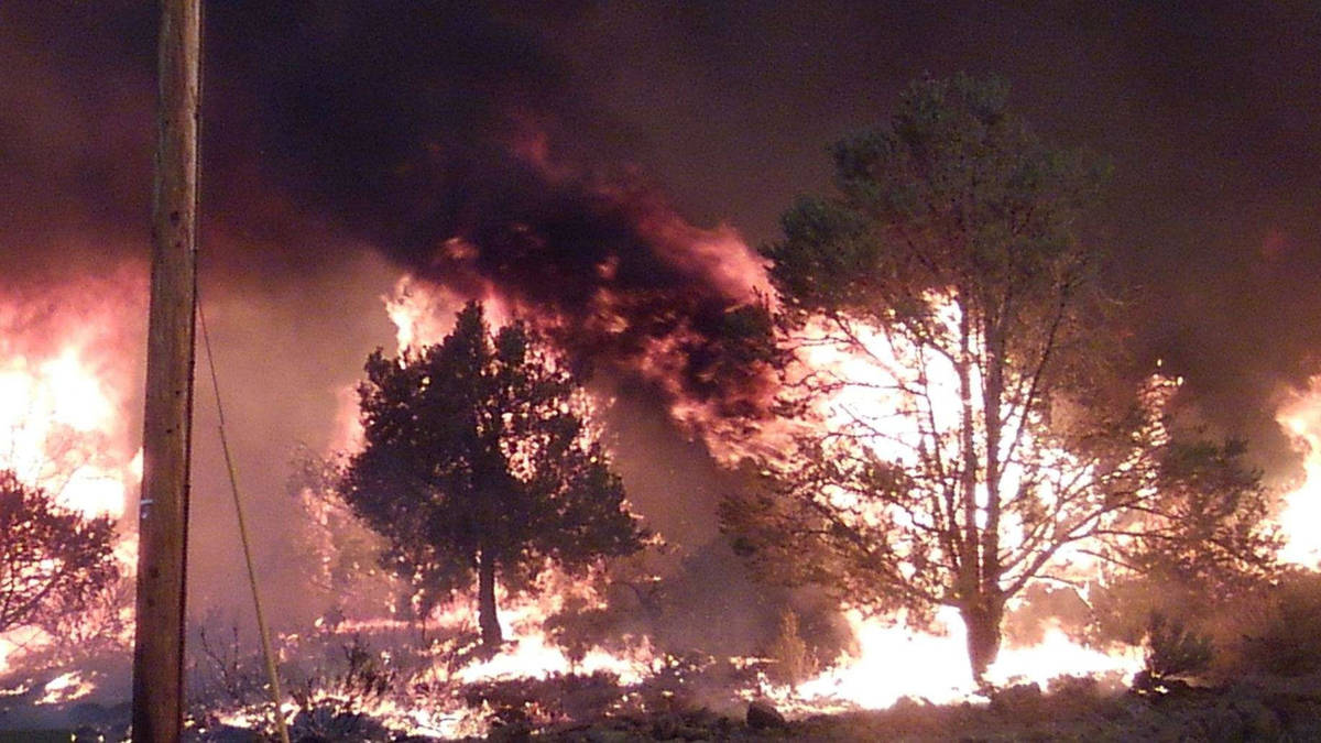 This Tamarack fire image was taken around Leviathan Mine Road, Nevada-California border on Wedn ...