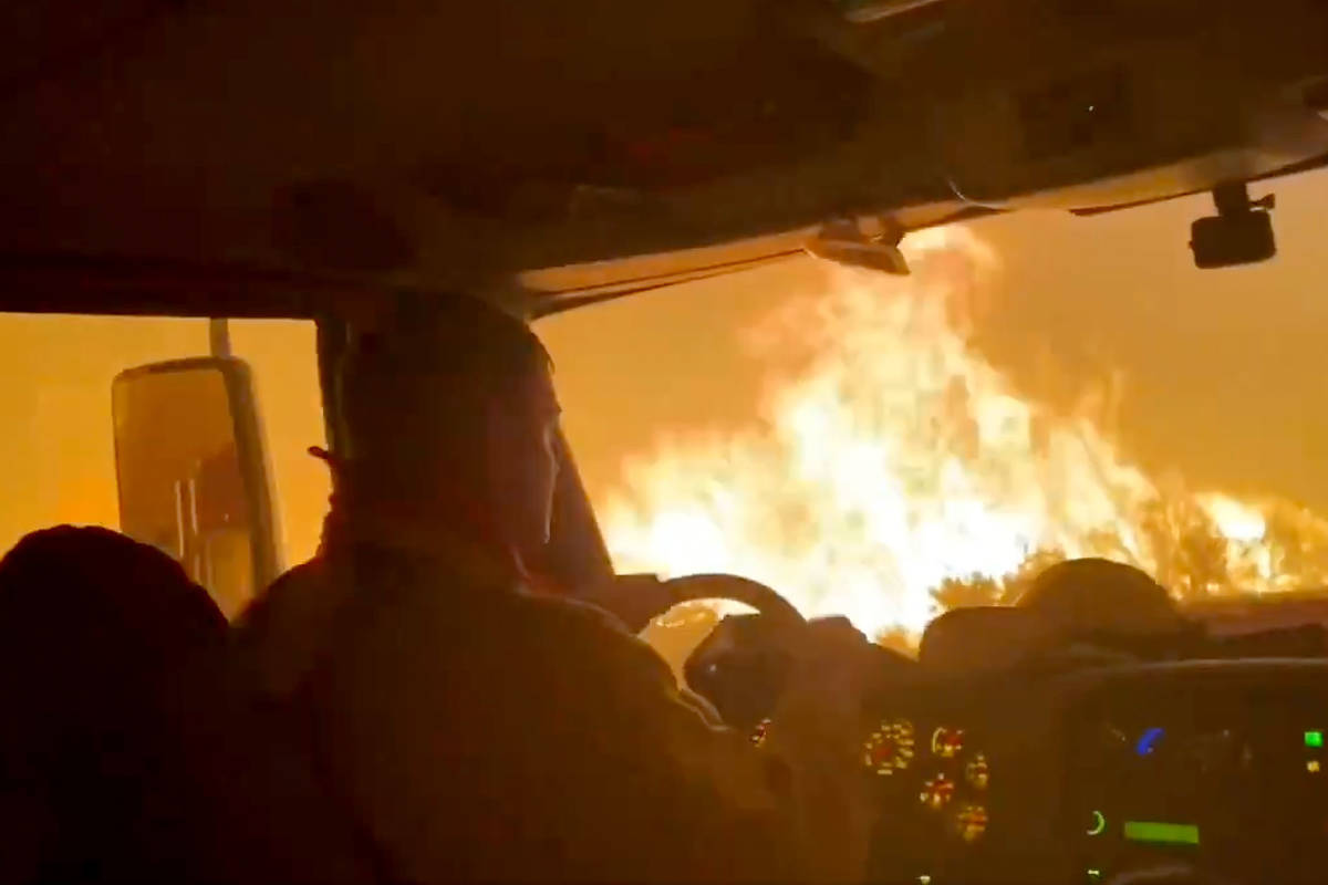 This screenshot from a Truckee Meadows Fire & Rescue's video released on Thursday, July 22, 20 ...