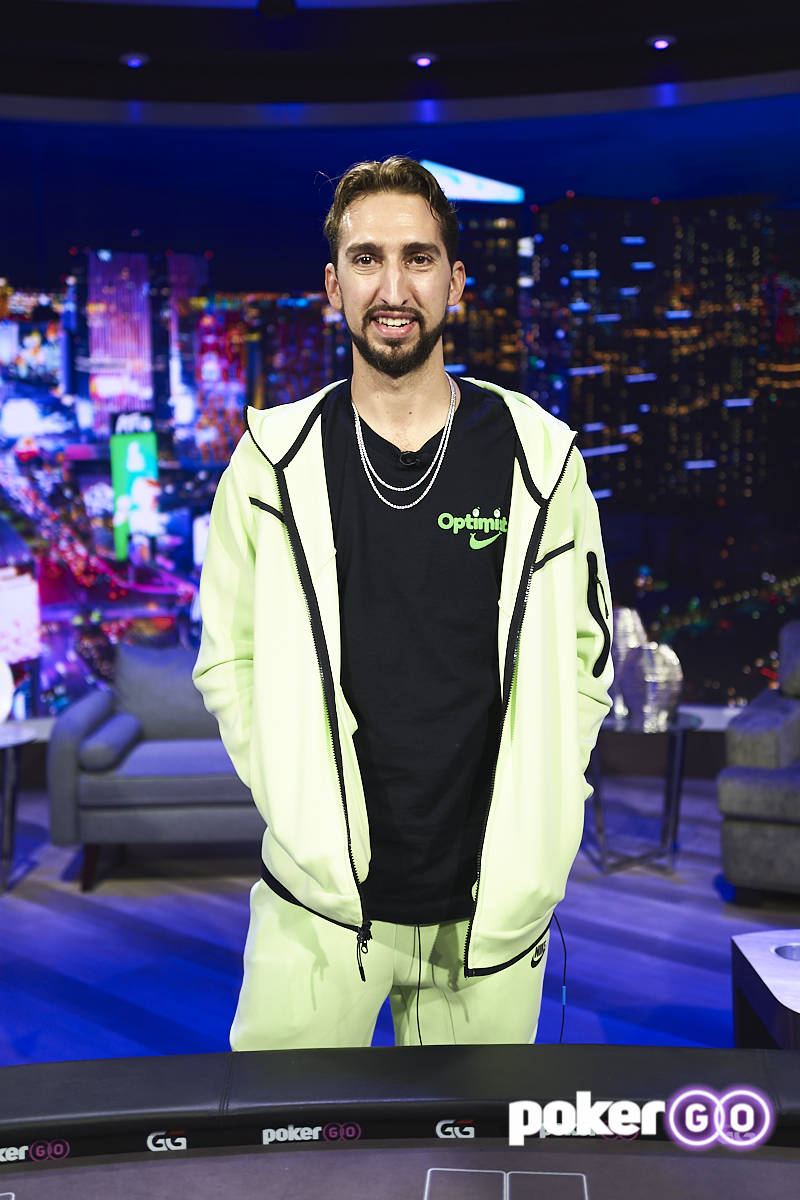 Nick Wright at the taping of an upcoming episode of "Poker After Dark" at the PokerGO studio by ...