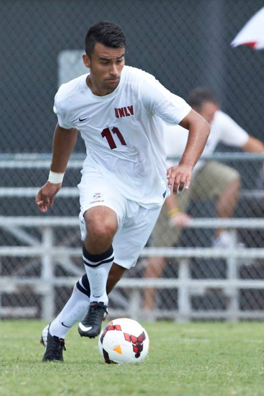 Former UNLV and Las Vegas High soccer star Joaquin Rivas scored two goals in El Salvador's Gold ...