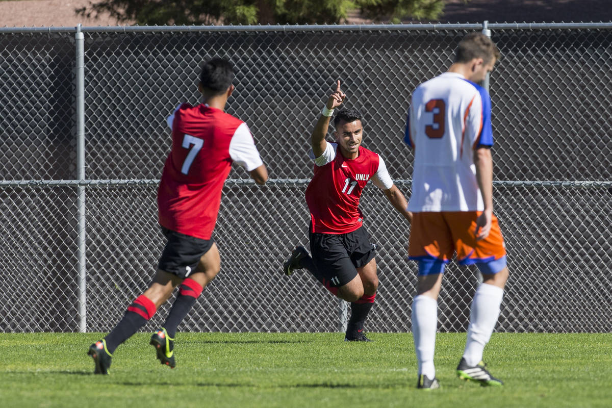 Former UNLV and Las Vegas High soccer star Joaquin Rivas scored two goals in El Salvador's Gold ...