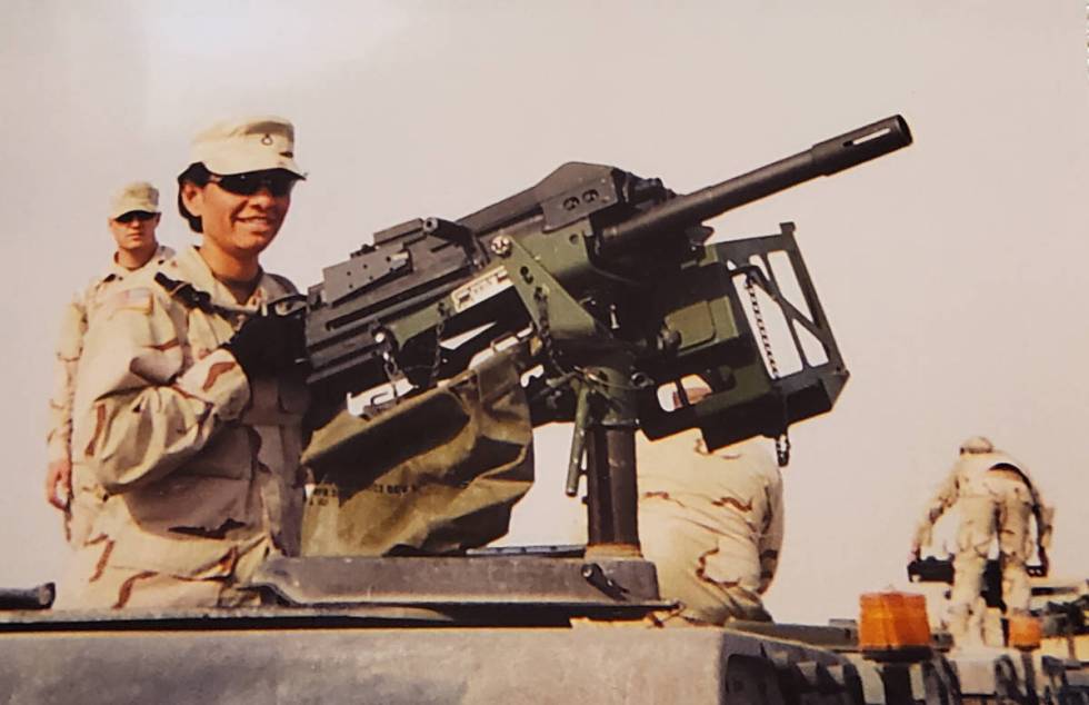 Nevada Army Guard Pfc. Blanca Taylor poses for a photo during her 2005 deployment to Afghanista ...