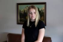 Kylee Tobler at her home on June 16, 2021, in Bunkerville. The 21-year-old is at the center of ...
