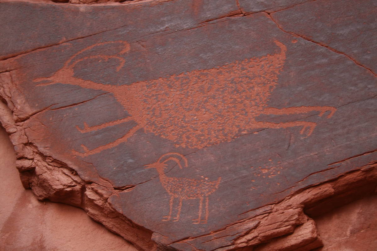 Petroglyphs can be found throughout Monument Valley Tribal Park. (Deborah Wall)