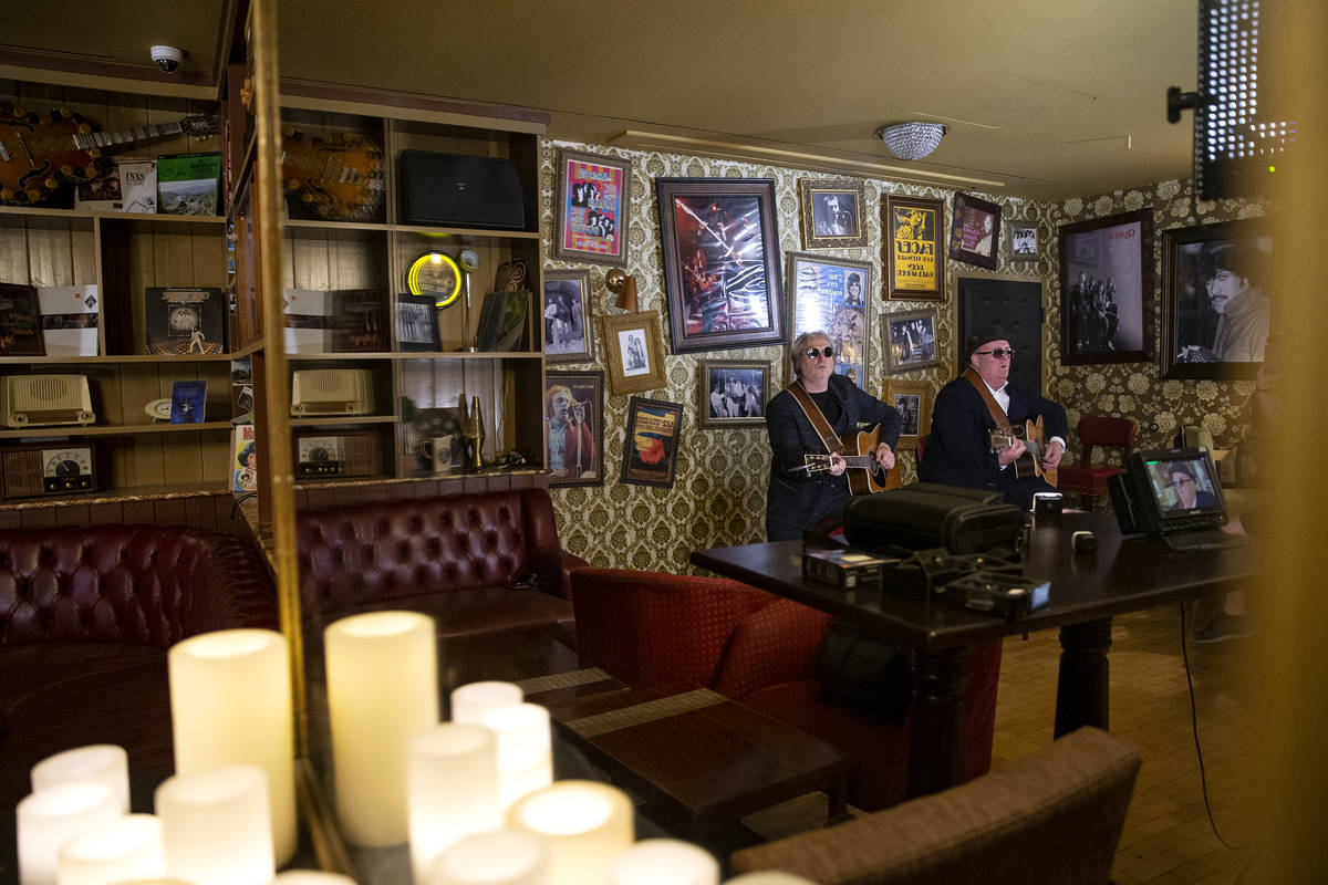 The Black Donnellys, a local Irish music duo, play a song on their documentary set at Irish pub ...