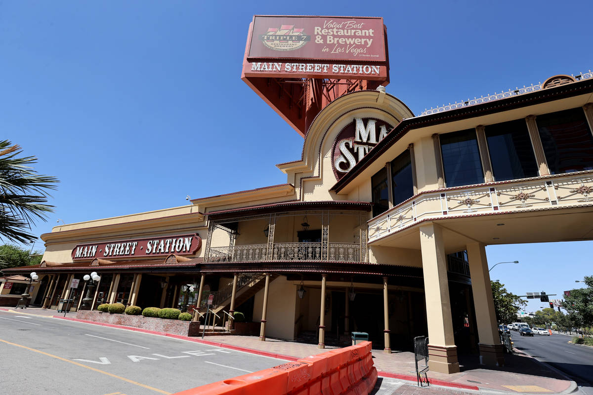 Main Street Station in downtown Las Vegas Monday, Aug. 9, 2021. The hotel-casino, that has been ...