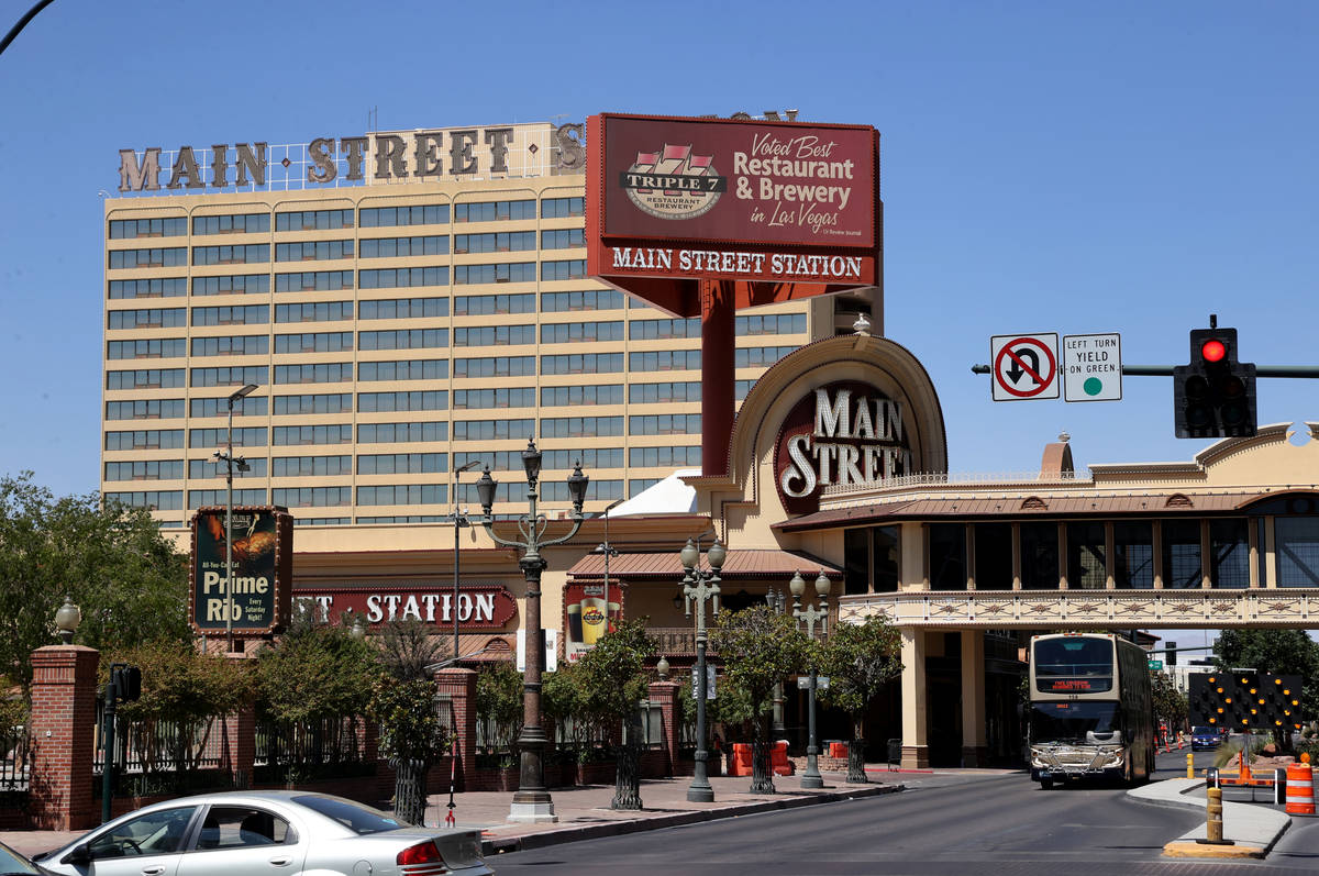 Main Street Station in downtown Las Vegas Monday, Aug. 9, 2021. The hotel-casino, that has been ...