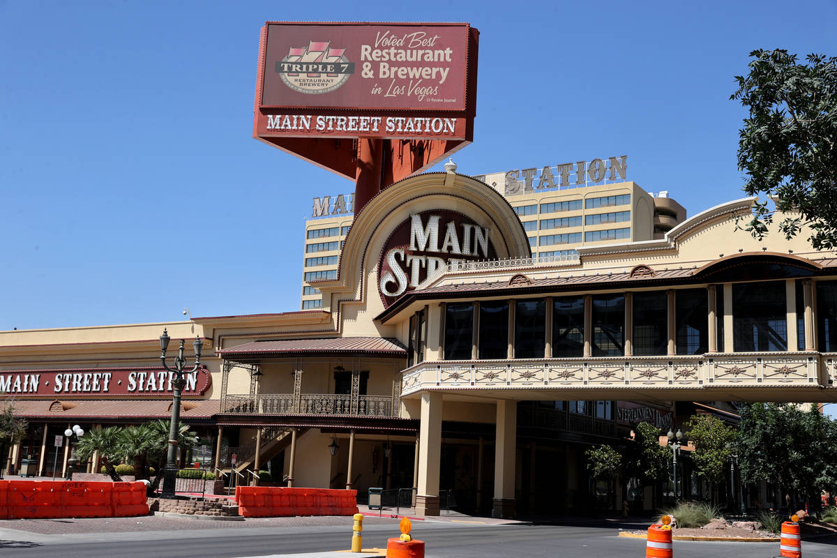 Main Street Station in downtown Las Vegas Monday, Aug. 9, 2021. The hotel-casino, that has been ...