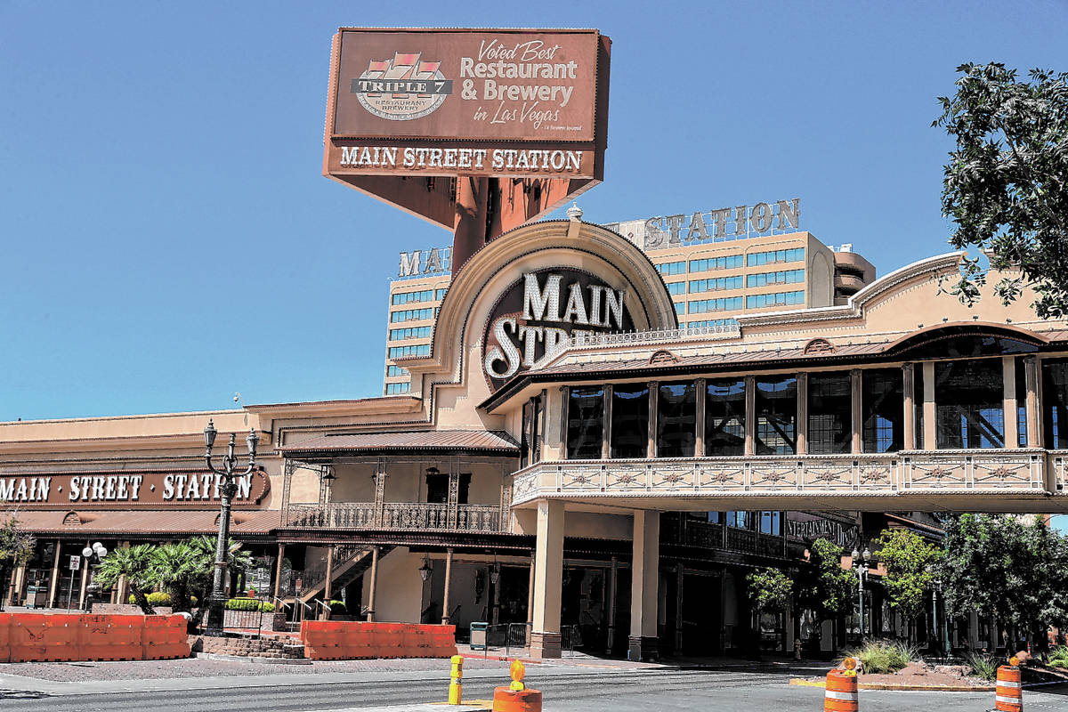 Main Street Station in downtown Las Vegas Monday, Aug. 9, 2021. The hotel-casino, that has been ...