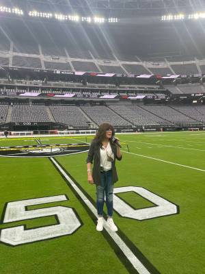 Marie Osmond, set to sing the national anthem at Saturday's Las Vegas Raiders-Seattle Seahawks ...