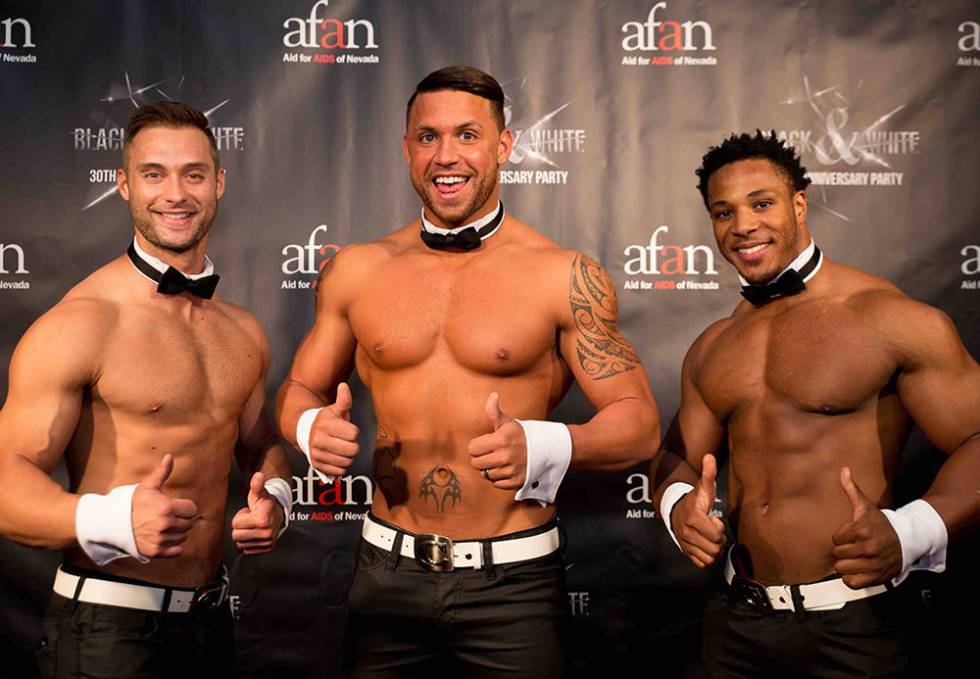 Chippendales attend AFAN's annual Black & White Party. (Tonya Harvey)