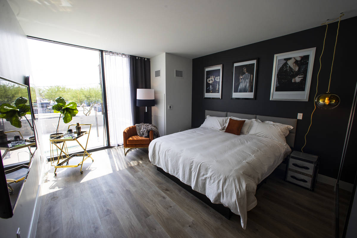 A room at The English Hotel, which is under-construction in Las Vegas' Arts District, on Thursd ...